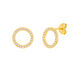 Ohrstecker Circle Of Life mit Zirkonia,  18 K Gelbgold vergoldet