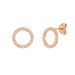 Ohrstecker Circle Of Life mit Zirkonia, 18 K Rosegold vergoldet