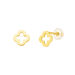 Ohrstecker Clover, 14 Karat Gelbgold