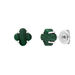 Ohrstecker Clover Gem, Malachit, 925 Sterlingsilber