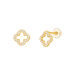 Ohrstecker Clover mit Diamanten, 18 Karat Gelbgold