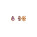 Ohrstecker Drop, Amethyst, 18 K Rosegold vergoldet