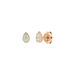 Ohrstecker Drop, Aqua Chalzedon, 18 K Rosegold vergoldet