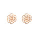 Ohrstecker Flower of Life, 18K Rosegold vergoldet