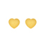 Ohrstecker Heart-Disc, matt, 18 K Gelbgold vergoldet