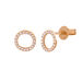 Ohrstecker Circle mit Diamanten, 18 Karat Rosegold