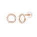 Ohrstecker Circle mit Diamanten, 18 Karat Rosegold