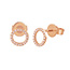 Ohrringe Circle mit Diamanten, 18 K  Rosegold