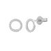 Ohrstecker Circle mit Diamanten, 18 Karat Weigold
