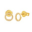 Ohrringe Circle mit Diamanten, 18 K Gelbgold