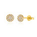 Ohrstecker Pav mit Diamanten, 18 Karat Gelbgold
