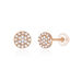 Ohrstecker Pav� mit Diamanten, 18 Karat Rosegold