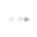 Ohrstecker Perle, 4mm, 14 Karat Weigold