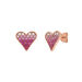 Ohrstecker Pink Valentine, 18 K Rosegold vergoldet