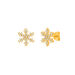 Ohrstecker Snowflake, 18 K Gelbgold vergoldet