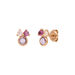 Ohrstecker Three Gems, Amethyst, 18 K Rosegold vergoldet