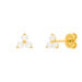 Ohrstecker Three Pearls, 18 Karat Gelbgold vergoldet
