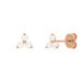 Ohrstecker Three Pearls, 18 Karat Rosegold vergoldet