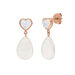 Ohrstecker VALENTINE PEARLS, 18 Karat Rosegold vergoldet