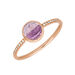 Ring Amethyst mit Diamanten, 14K Rosegold, Gr.52