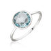 Ring Blauer Topas, 14 Karat Weigold