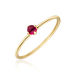 Ring Cabochon, 14 Karat Gelbgold, Rubin