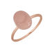 Ring Cabochon II, 14 Karat Rosegold, Rosenquarz