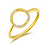 Ring Circle mit Diamanten, 18 K Gelbgold