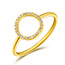 Ring Circle mit Diamanten, 18 Karat Gelbgold