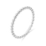 Ring Kugel, 18 Karat Weigold, Gre 50