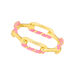 Ring Neon Twist, 18 K Gelbgold vergoldet, pink, Gr.54