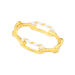 Ring Neon Twist, 18 K Gelbgold vergoldet, weiss, Gr.54