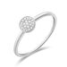 Ring Pave mit Diamanten, 18 Karat Weigold