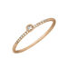 Ring Petite, White Diamond, 14 K Rosegold