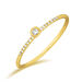 Ring Petite, White Diamond, 14 Karat Gelbgold