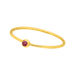 Ring Solitaire, Ruby, 18 K Gelbgold vergoldet, Gr.50