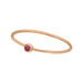 Ring Solitaire, Ruby, 18 K Rosegold vergoldet, Gr.50