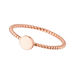 Ring Twist mit Plttchen, 18 K Rosgold vergoldet