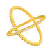 Ring X Criss-Cross, 18 K Gelbgold vergoldet
