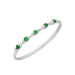 Ring mit 5 Smaragden, 14 Karat Weigold