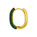 Silber Creole, PAVE Grn, Gelbgold