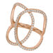 Silber Double C Ring, Rosegold