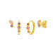 Silber Earring Mix Liliac Gems, Gelbgold