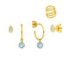 Silber Earring Mix Ocean Dream, Gelbgold