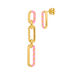 Silber Ohrringe, Gelbgold, Neon Twist