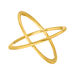 Ring X Cross, 18 K Gelbgold vergoldet, Größe 54