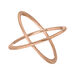 Ring X Cross, 18 K Rosegold vergoldet, Gre 54