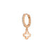 Single Creole CLOVER/Zirkonia, 18 K Rosegold vergoldet