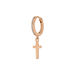 Single Creole CROSS/Zirkonia, 18 K Rosegold vergoldet