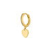 Single Creole HEART/Zirkonia, 18 K Gelbgold vergoldet